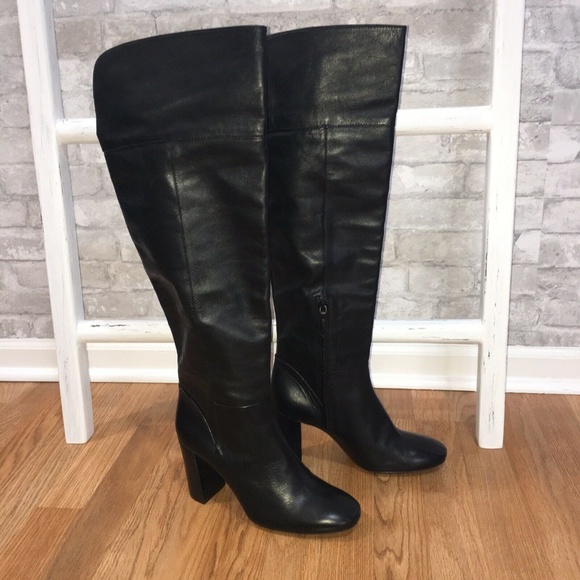 Tory Burch Shoes - Tory Burch Bowie Over the Knee Boots Black Leather